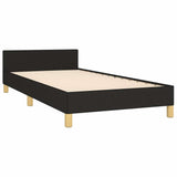 Bed Frame without Mattress Black 90x190cm Single Fabric 349889