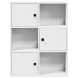 Bookcase White 60x24x76.5 cm Engineered Wood 860382