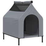 ZNTS Dog House Light Grey Oxford Fabric and Steel 172590