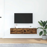 TV Cabinets 2 pcs Smoked Oak 60x31x25.5 cm Engineered Wood 861499