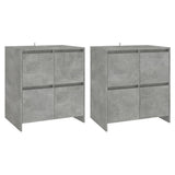 Sideboards 2 pcs Concrete Grey 70x41x75 cm Engineered Wood 3098092