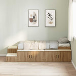 Storage Bed Frame with Drawer Artisan oak 244 x 127 x 53.5 cm 3335580