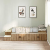 Storage Bed Frame Artisan Oak 75 cm Engineered Wood 3335596