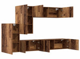 TV Wall Unit Wall-mounted 5 pcs Old Wood Engineered Wood 3402776