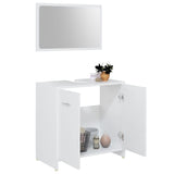 3 Piece Bathroom Furniture Set White Engineered Wood 3056907