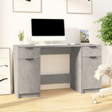 Desk with Side Cabinet Concrete Grey Engineered Wood 3115911