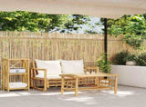 2 Piece Garden Sofa Set with Cushions Bamboo 365870