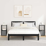 Bedside Table with Drawer 2 pcs Black Oak 30.5 x 27 x 59.5 cm 8000615