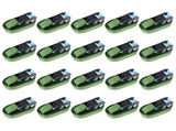 148895 Ratchet Tie Down Straps 20 pcs 800 daN 6 m Green