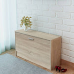 ZNTS Shoe Storage Bench Oak 80x24x45 cm 243049