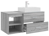 Bathroom Furniture Set 2 pcs Grey Sonoma Engineered Wood 3403893