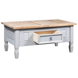 ZNTS Coffee Table Mexican Pine Corona Range Grey 100x55x44 cm 282625