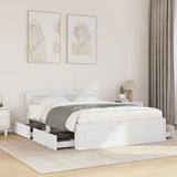 Bed Frame with Headboard without Mattress White 120x190 cm Small Double 3295604