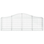 Arched Gabion Baskets 10 pcs 200x30x60/80 cm Galvanised Iron 3145396