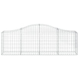 Arched Gabion Baskets 10 pcs 200x30x60/80 cm Galvanised Iron 3145396
