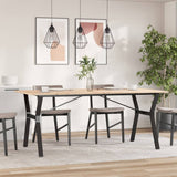 Dining Table Y-Frame 180x90x75 cm Solid Wood Pine and Steel 3282722