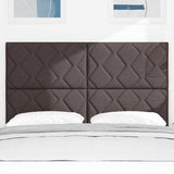 Headboard with Headboard Dark Brown 144 cm Faux Leather 3337915