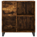 Record Cabinet Smoked Oak 84.5x38x89 cm Engineered Wood 831785