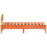 Bed Frame without Mattress Wax Brown 75x190 cm Small Single Solid Wood Pine 3207244