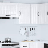 ZNTS Kitchen Wall Cabinet Lucca High Gloss White Engineered Wood 853789