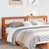 Headboard with Shelves Wax Brown 180 cm Solid Wood Pine 850877