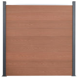 Fence Panel Set Brown 526x186 cm WPC 3211828