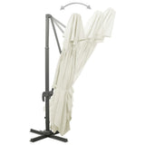 Cantilever Garden Parasol with Double Top Sand 400x300 cm 312369