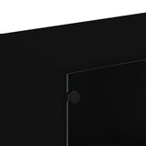 Bookcase Black Engineered wood, glass Large Bookcase 3206511
