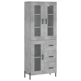 Highboard Concrete Grey 69.5x34x180 cm Engineered Wood 3198605
