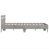Bed Frame with LED without Mattress Grey Sonoma 120x190 cm Small Double 3207579