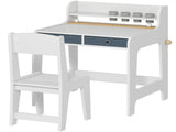 Art Table and Chair Set for children, Kids Art Desk and Chair Set with Storage Shelf and Drawers T3398P422174