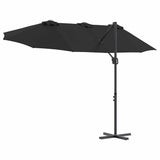 Umbrella Black 372 x 198 x 243 cm Polyester and Aluminium 42003379