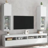 TV Cabinets with LED Lights 2 pcs White 30.5x30x102 cm 837016