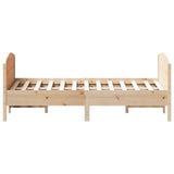 Bed Frame without Mattress 135x190 cm Double Solid Wood Pine 3216182
