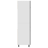 Refrigerator Cabinet Black Engineered Wood Large 802539