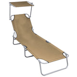 Sunlounger Taupe 47773