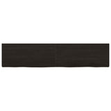 Wall Shelf Dark Brown 180x40x cm Treated Solid Wood Oak 363839
