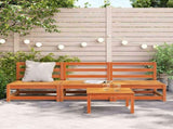 Garden Sofa Wax Brown Solid pine wood 70 x 70 x 67 cm Modular 837932