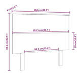 ZNTS Bed Headboard Grey 104x6x82.5 cm Solid Wood Pine 819157