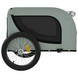 ZNTS Pet Bike Trailer Grey and Black Oxford Fabric and Iron 94007