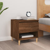 Bedside Table Brown Oak 50x46x50 Engineered Wood 819546