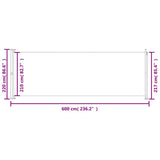 Patio Retractable Side Awning 220x600 cm Brown 317981