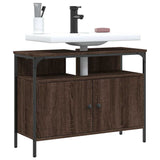Bathroom Sink Cabinet Brown Oak 80x30x60 cm Engineered Wood 842445