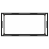 Coffee Table Black with Tempered Glass 100x50x35 cm 322879