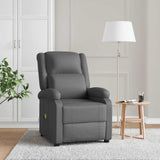 Massage Chair Grey Faux Leather 340165