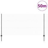 Welded Wire Fence 50 x 1.2 m PVC-Coated Steel Grey Mesh 3336899