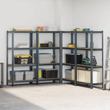 4-Layer Storage Shelves 4 pcs Anthracite Steel&Engineered Wood 3307583