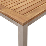 Garden Dining Set 7 pcs Brown Solid teak wood 3334802