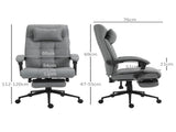 Office Chair with Footrest Ergonomic Office Chair with Armrests Lumber Support and Headrest Light T3398P328212