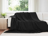 Throw Blankets 24 pcs Black 270 x 240 cm Fleece 42017108